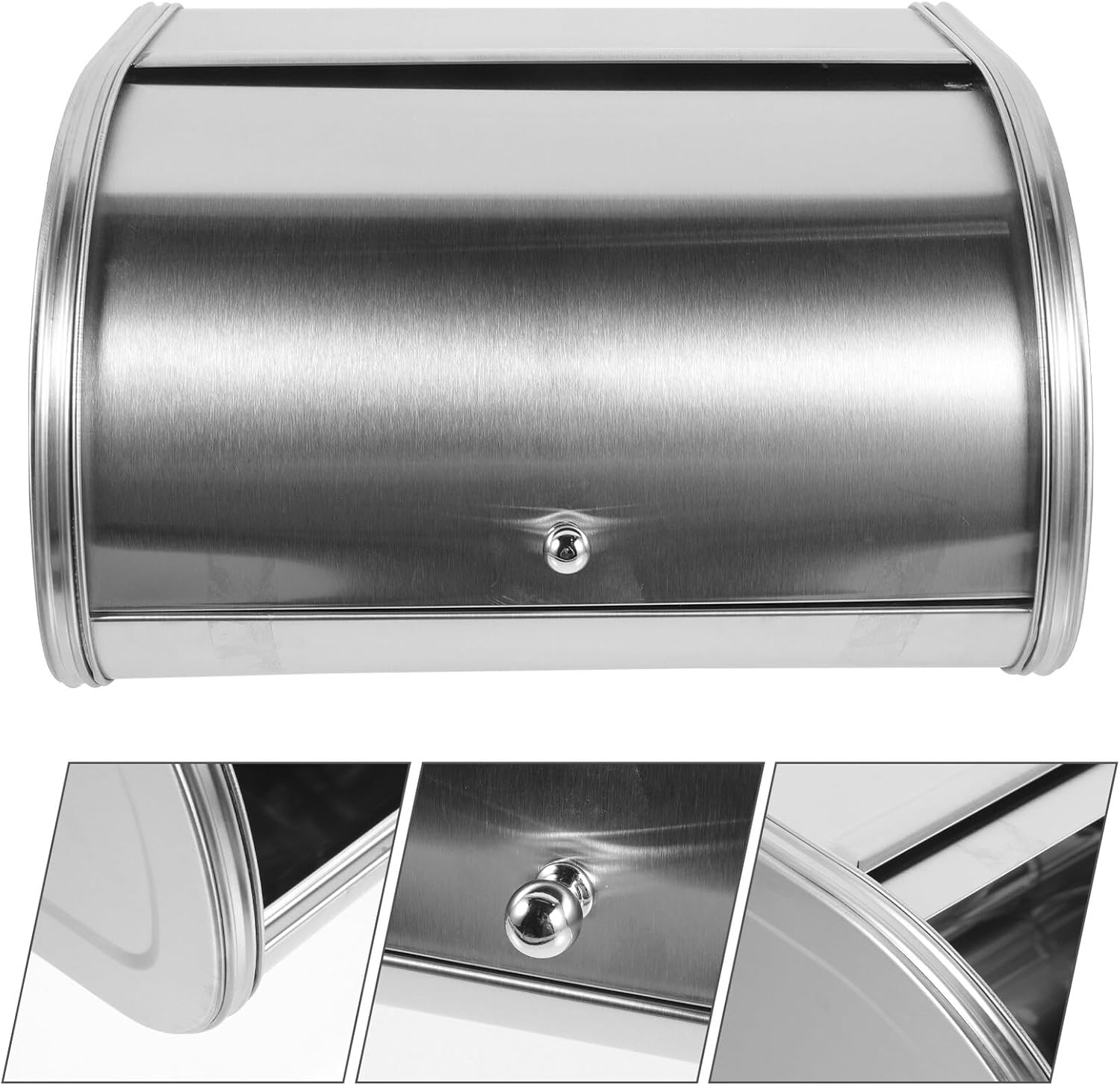 Metal Bread Box for Kitchen Countertop Bread Storage Organizer with Compact Design Multipurpose Container Snacks Fruits and Kitchen Essentials