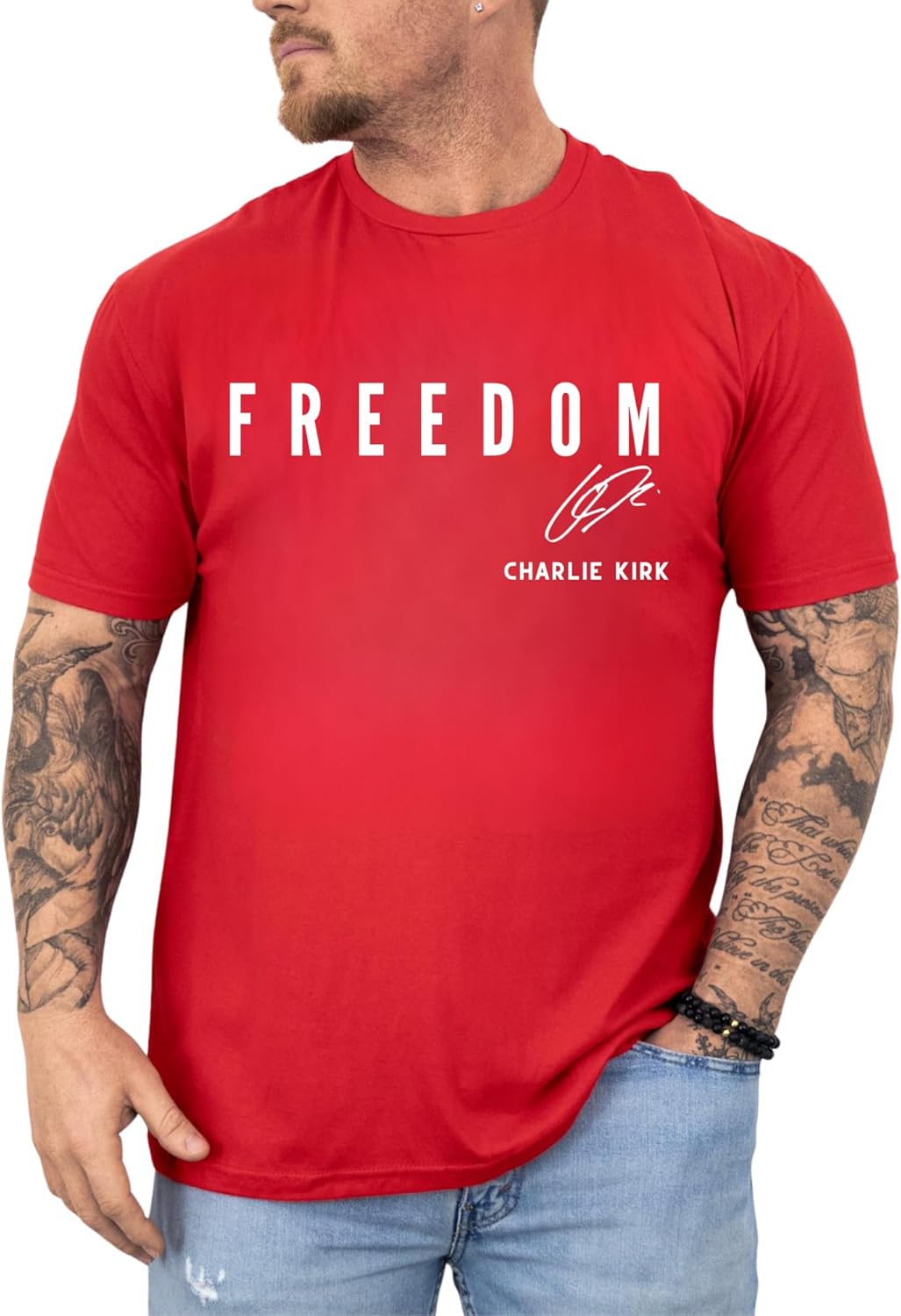 Charlie Kirk Shirt, Freedom Shirt, Political Support T-Shirt & Sweatshirt – Justice for Charlie Kirk Graphic Tee, Patriotic Republican American Top, True Patriot Outfit Black