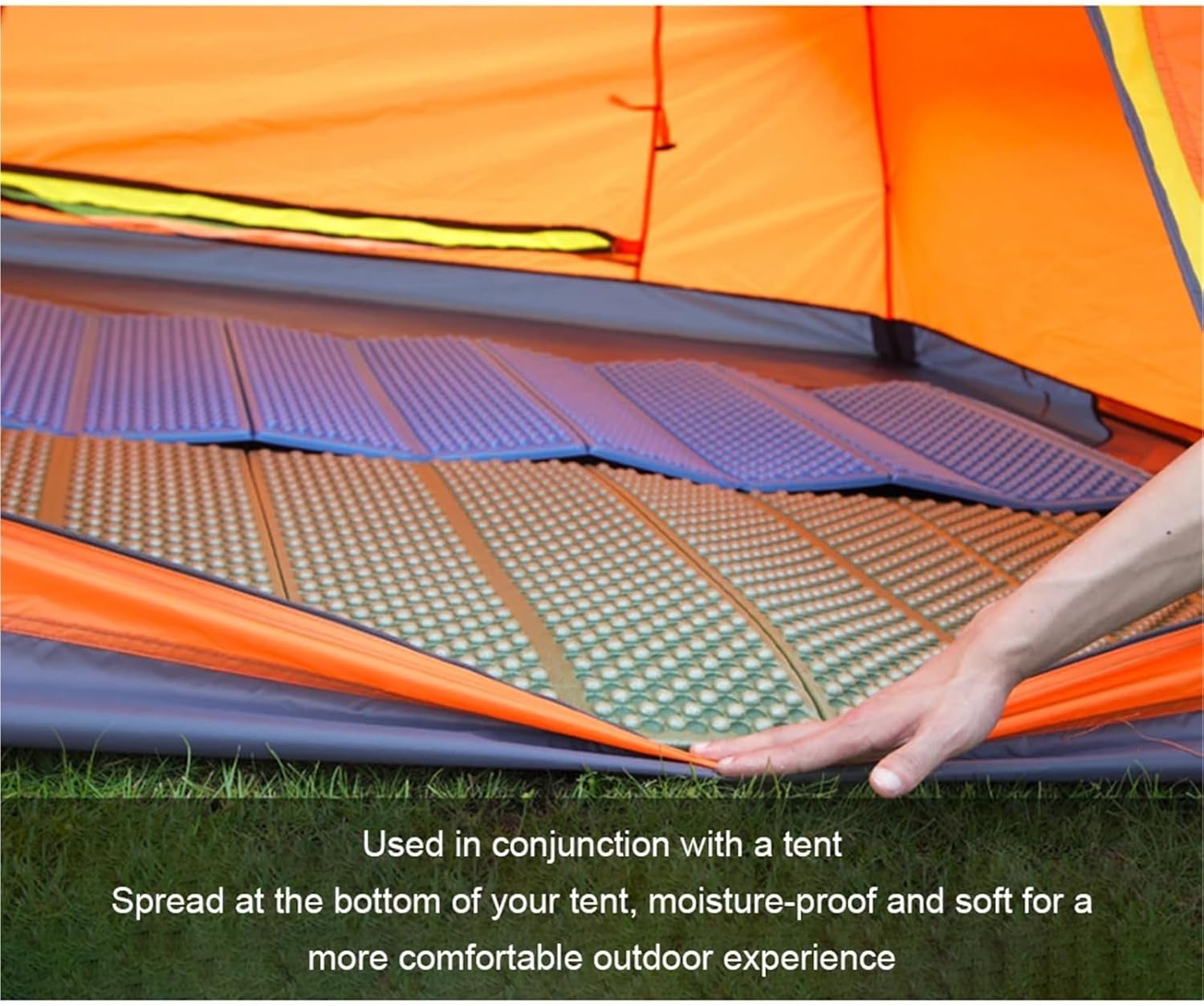Foldable Waterproof Foam Camping Mat - Waterproof Heat-Insulating Sleeping Pad for Beach Tent Outdoor Hiking Picnic