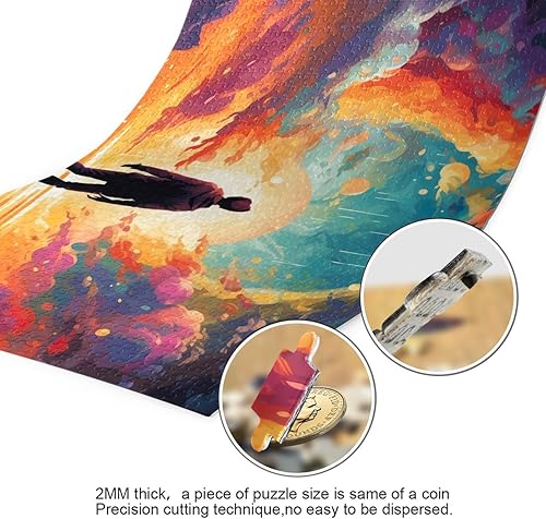 Miniatura 3 de 4galaxy Sky Jigsaw Puzzles 500 Pieces for Adults,Learning Educational Puzzles,Difficult and Challenge Families Toys with Mesh Storage Bag 201216