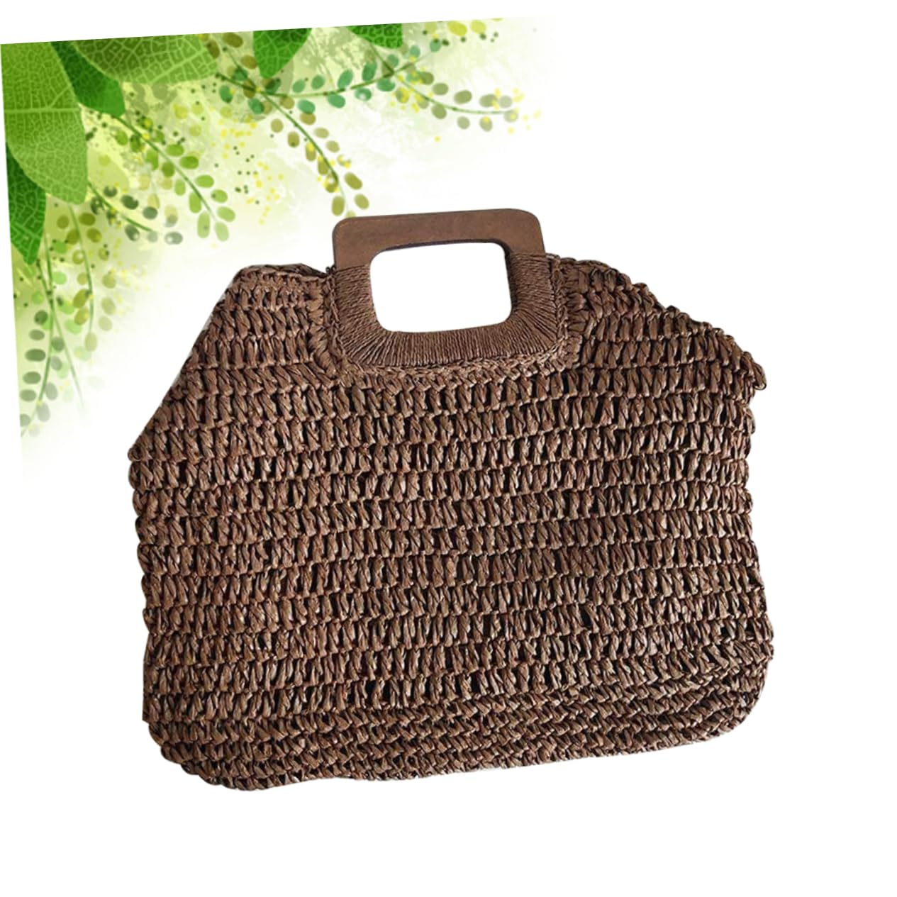 Beavorty Bolso de playa bolsos de vacaciones Mujeres de bolsos de bolsa de verano bolsos de verano de bolso de bolso tejido de moda bolsa de playa de verano para mujer Beige