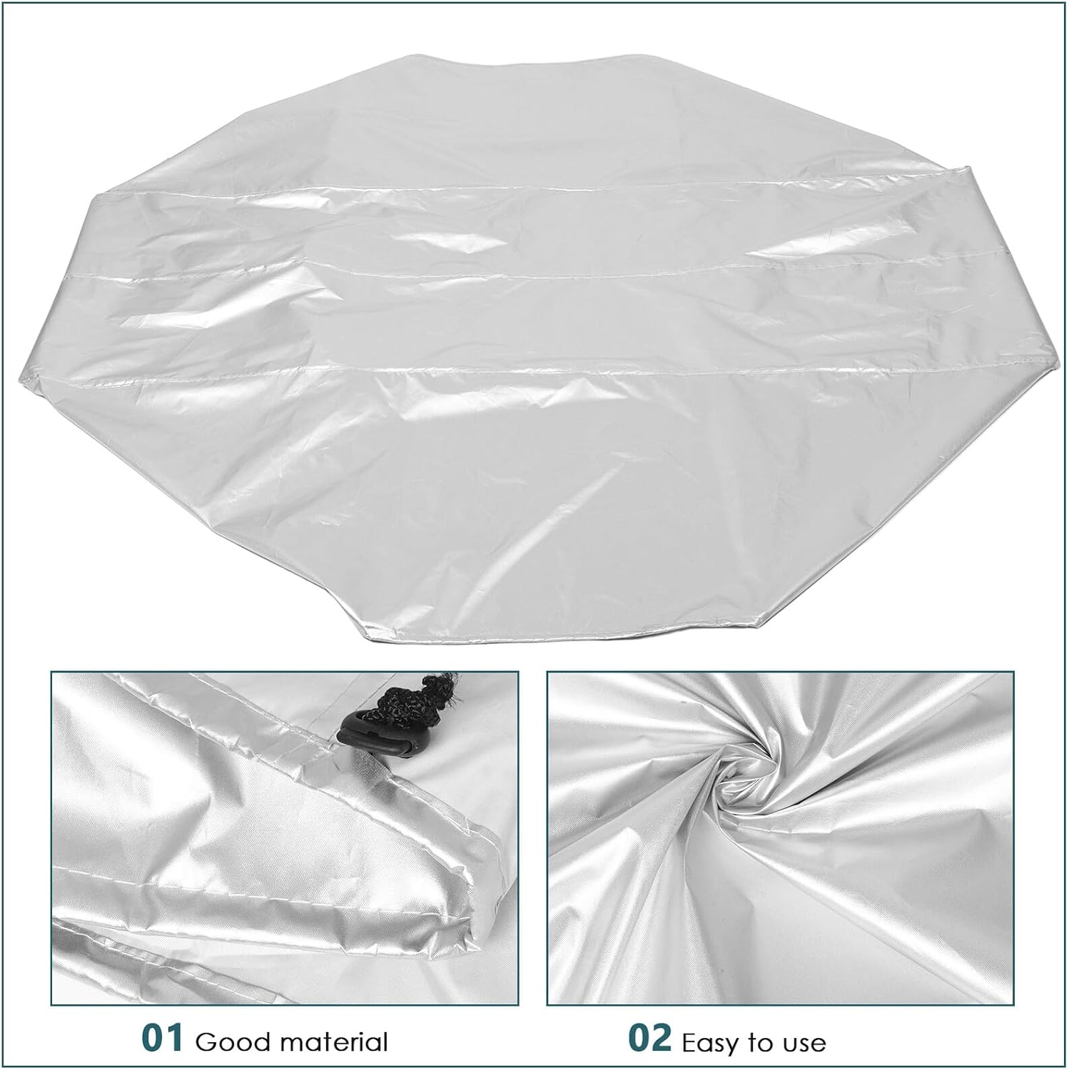 Heavy Duty Snowmobile Cover Towable Style Silver Secure Fit Storage Protection for Snow Machines and Sleds