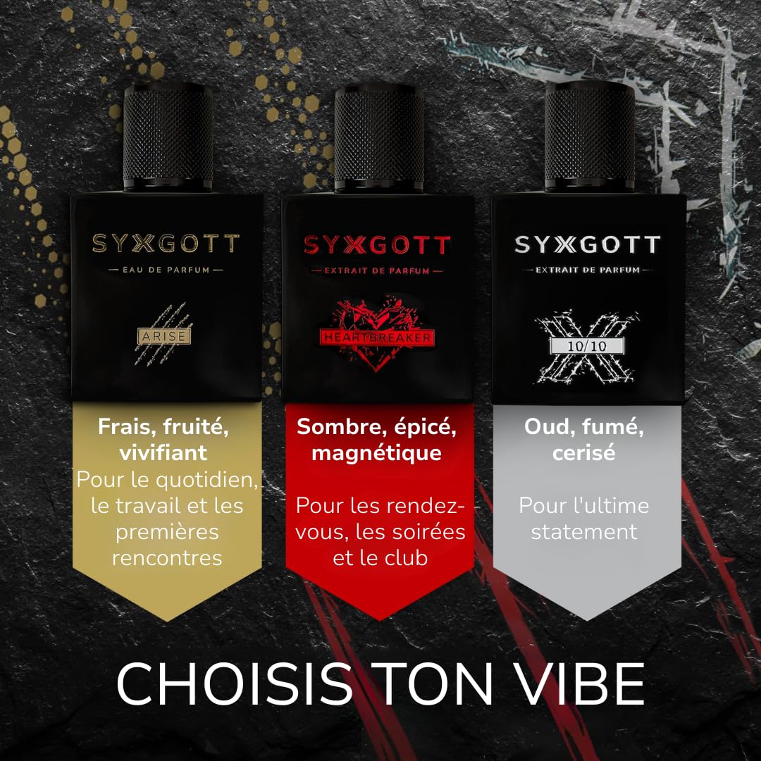 SYXGOTT HEARTBREAKER Parfum pour homme avec huile de phéromone, extrait de parfum pour homme, parfum inclus, intense, épicé et rafraîchissant, parfum parfait pour le printemps et l'été