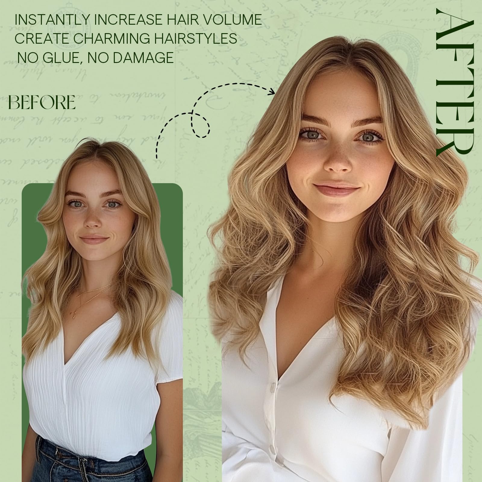 Amazon.com : RUNATURE Blonde Clip in Hair Extensions, Real  display picture 2