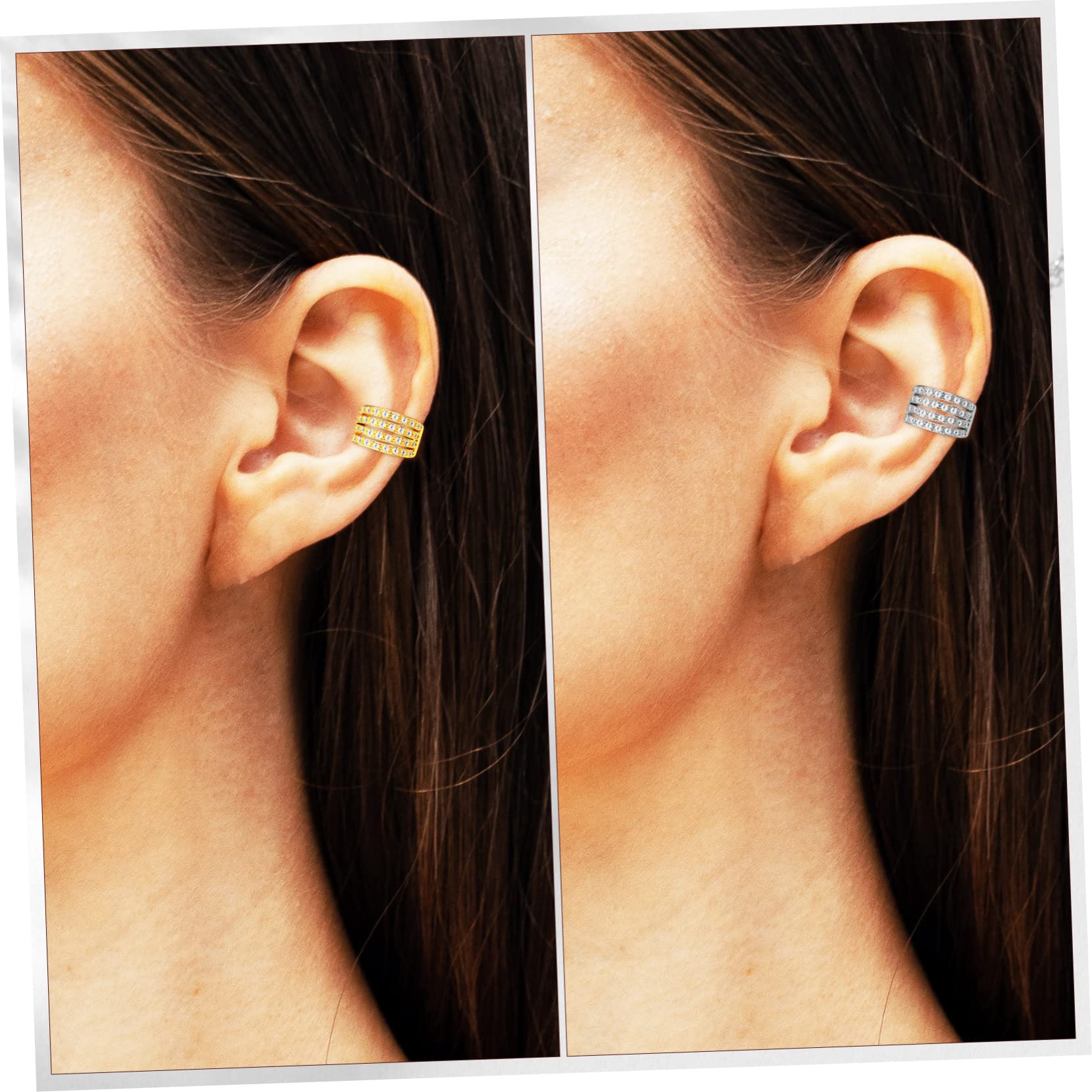 VALICLUD Pinza Para La Oreja Aretes De Aro Con Puños Sin Perforaciones Pequeños Pendientes De Aro Pendientes De Plata S925 Pendientes De Aro De Caracola Puños Sin Oreja Cobre