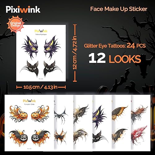 Miniatura 2 de Pegatinas divertidas de tatuajes temporales, 12 pares