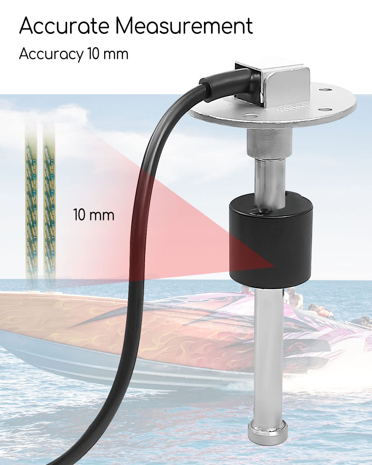 150mm Marine Boat Fuel Water Level Sensor Sending Unit 240-33ohms US STOCK