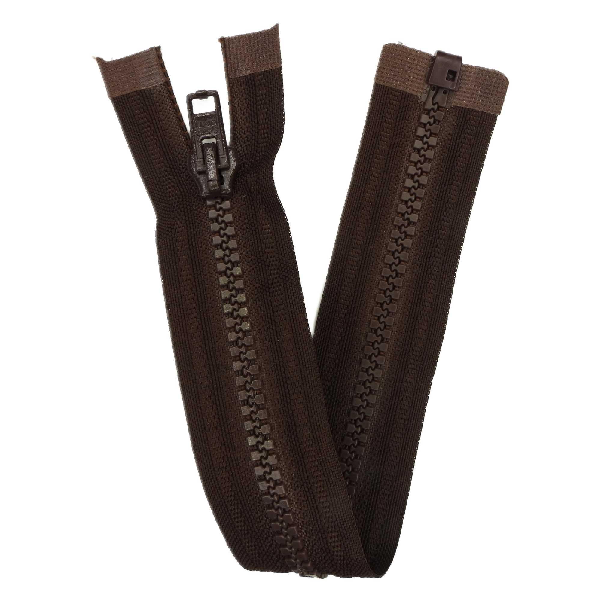 Open End Zip Chunky 28 Inch 71cm 16 Colours Jacket Coat Buy 1 Or 2 Zips 850D, 8989 Dark Brown, 1