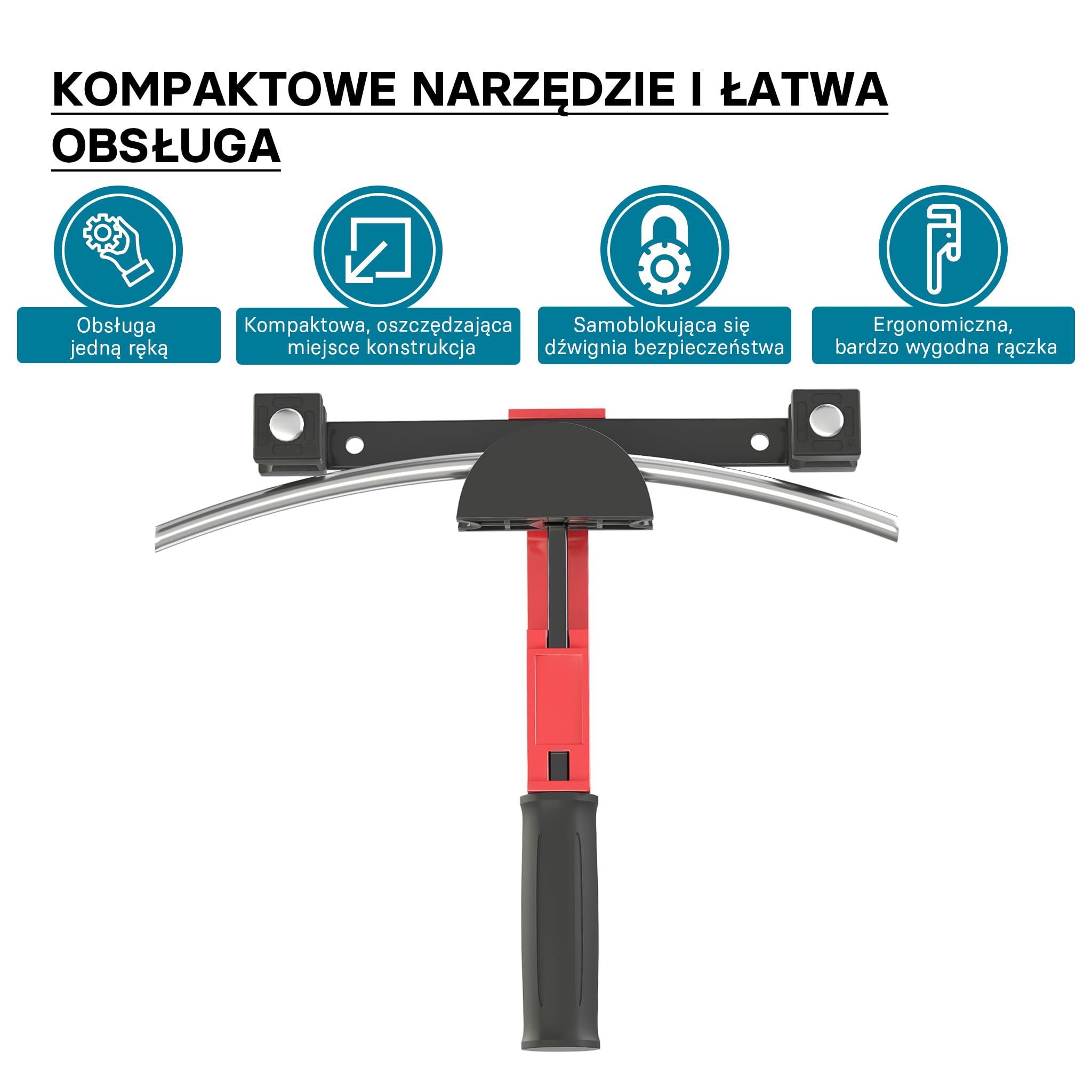Wiltec Giętarka do rur ręczna, do średnic 14-32 mm i do kąta maks. 90°, nadaje się do rur aluminiowych, miedzianych i plastikowych