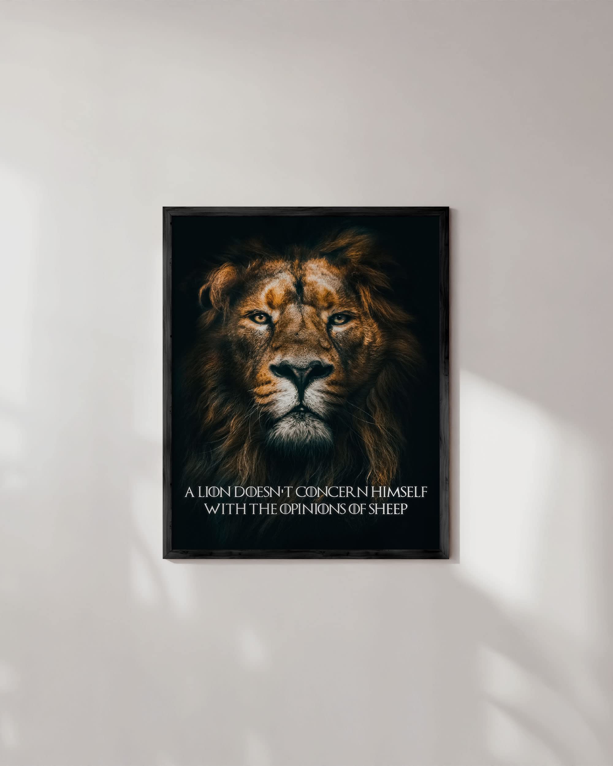 Amazon.com: HAUS AND HUES Lion Poster Inspirational - Motivational