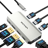Docking station per laptop WAVLINK, docking station quad monitor con doppia porta DP