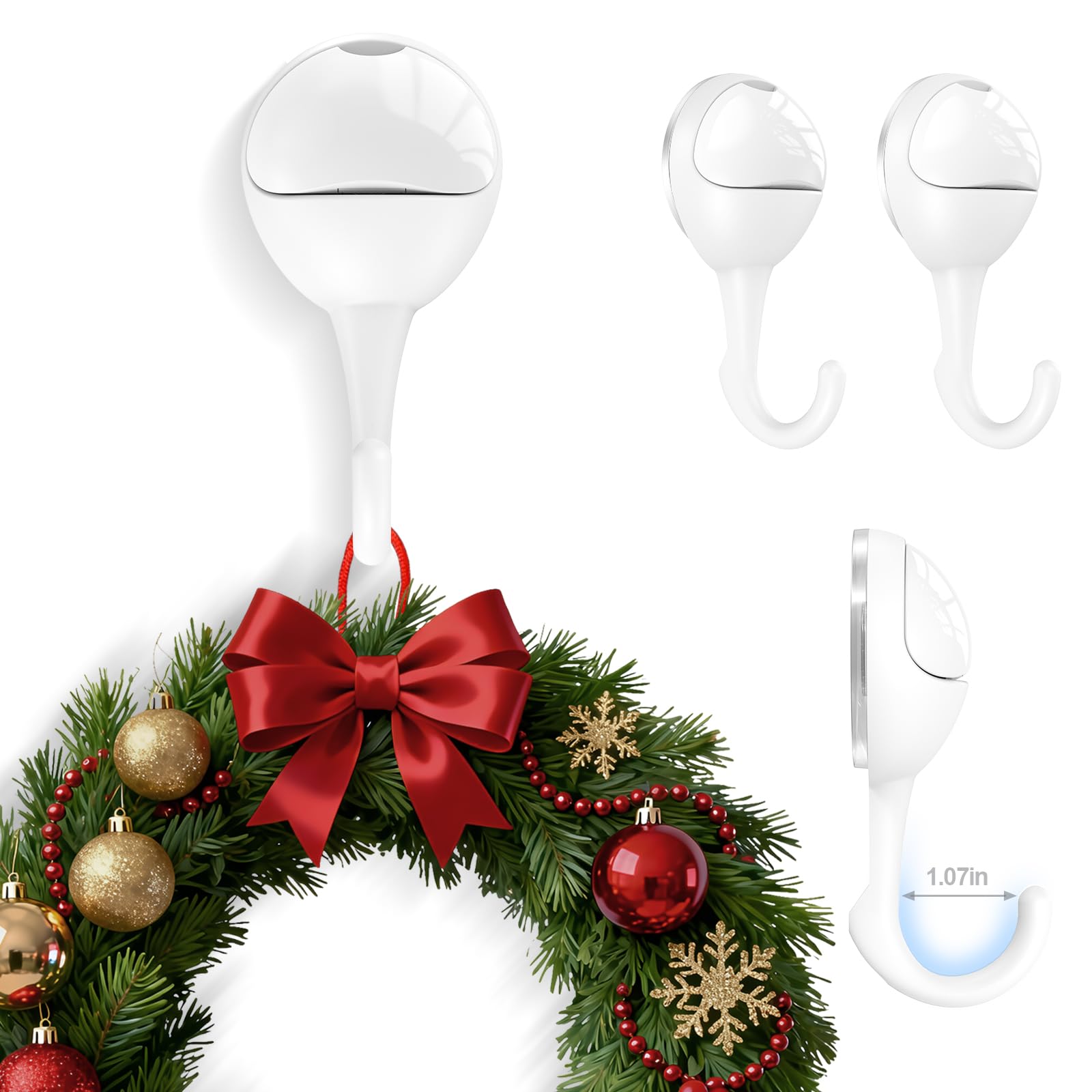 JOTPE Suction Cup Hooks Shower Hooks Big J Design Removable Towel Hooks for Bathrooms Glass Door Windows Kitchen