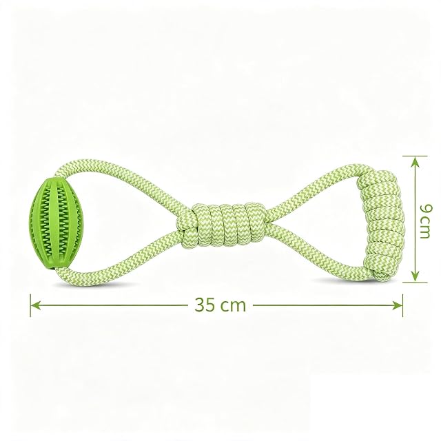 Foto 2 de 7 de 3 Piezas Pelota de Juguete para Perros con Cuerda, Juguete Interactivo para Masticar