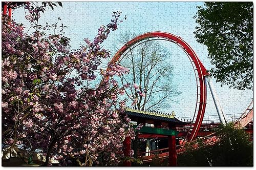 Dinamarca Tivoli Gardens Copenhagen Rompecabezas de 1000 piezas de recuerdo de viaje de madera