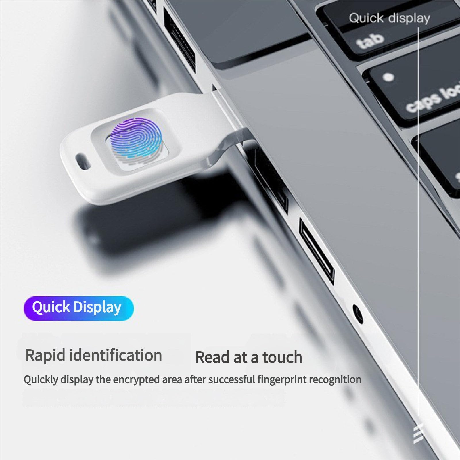 Chiavetta USB Type-C con crittografia delle Impronte digitali, chiavetta USB protetta da Password, 10 ID di Impronte digitali consentiti, chiavette USB 64GB