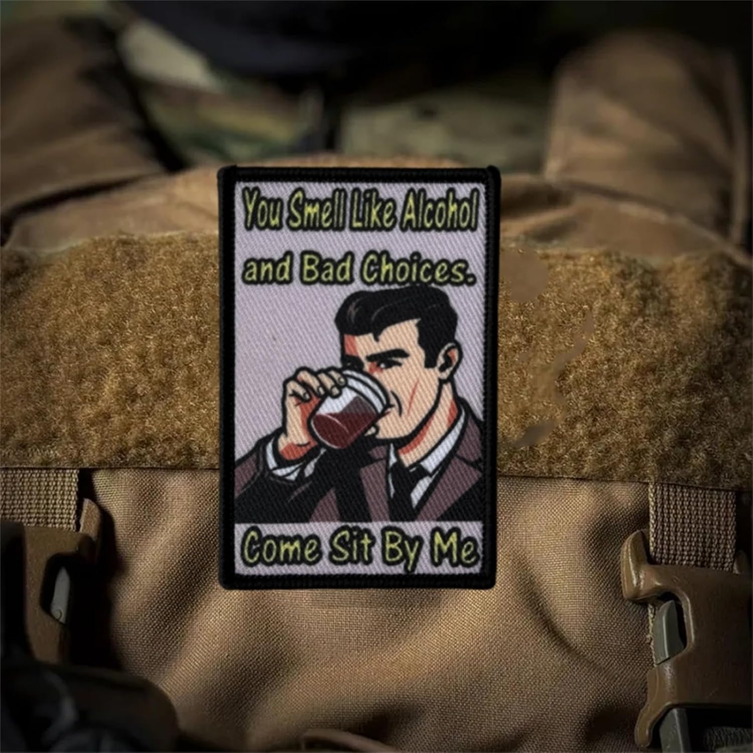 Funny Quote Morale Patch Hook Loop Printed 8x5.3cm for Backpack Tactical image 5