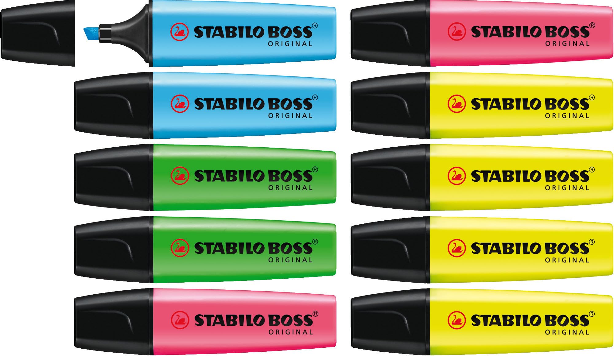 Marcador fluorescente STABILO BOSS ORIGINAL - Caja con 10 unidades