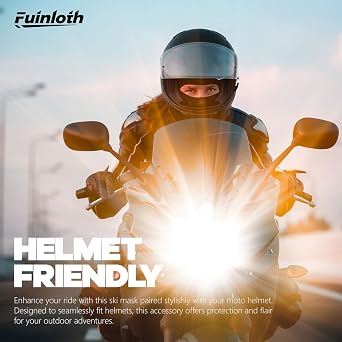 fuinloth Balaclava Ski Mask, Motorcycle UV Protector, Summer Cooling Neck Gaiter for Men/Women
