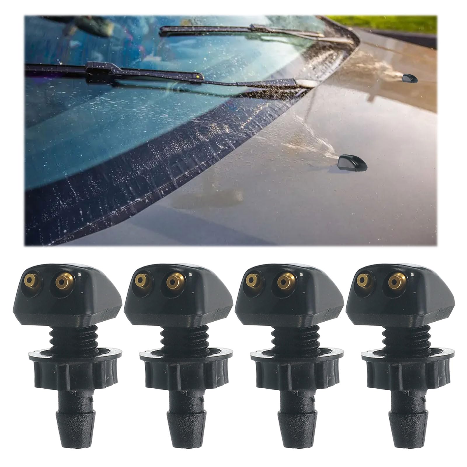 Kit Remplacement Buse Kit Buses Lave-glace Keenso 2 Pièces - Becs Pulvérisation Universels Pour Pare-brise Voiture Brise Glace Voiture