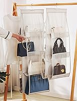 Vista 23 de AARAINBOW 1 Pack Hanging Handbag Purse Organizer for Closet, Hand Bag Organizer Holder 8 Pockets, Space Saving Wardrobe Purse Storage Organizer for