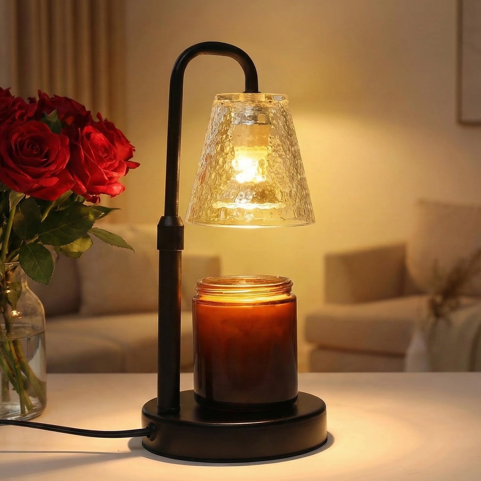 Glimra Candle Warmer Lamp with Timer Dimmable Candle lamp for Jar Candles Adjustable Wax Melts Warmer Birthday Gifts