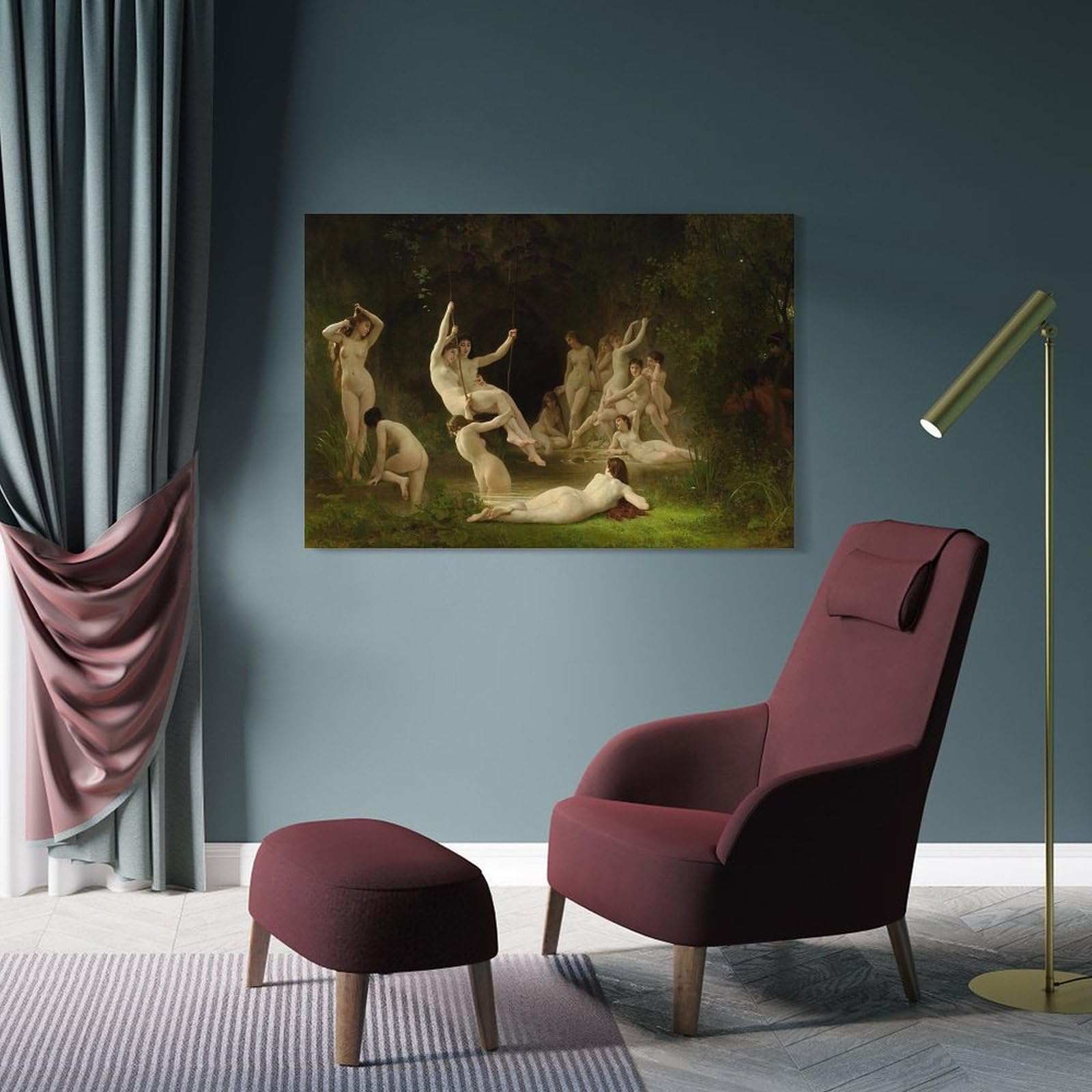 Amazon.co.jp: ウィリアム アドルフ ブグロー絵画 ニンファエウム 1878