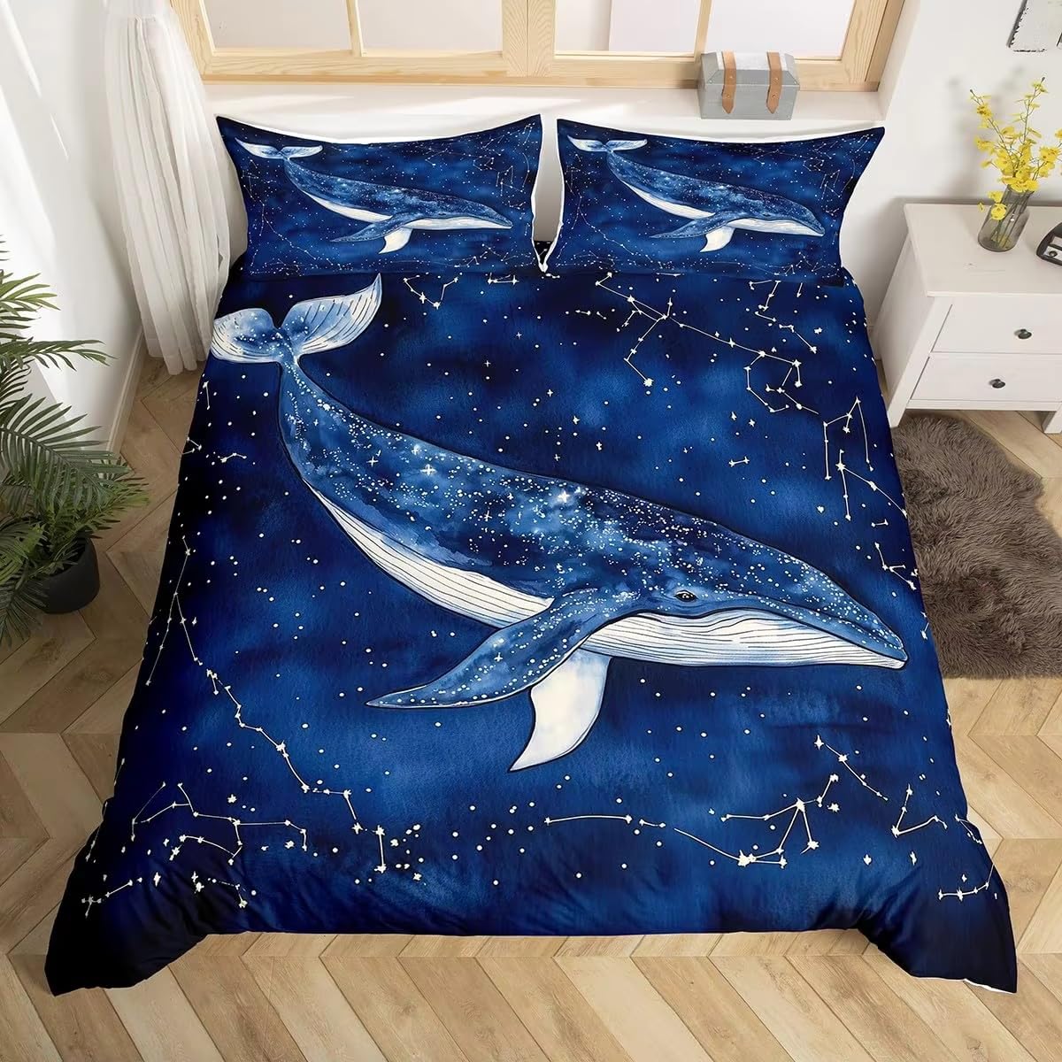 Housse de Couette 240x260 éPaulard avec 2 taies 65x65 cm pour lit deux personnes