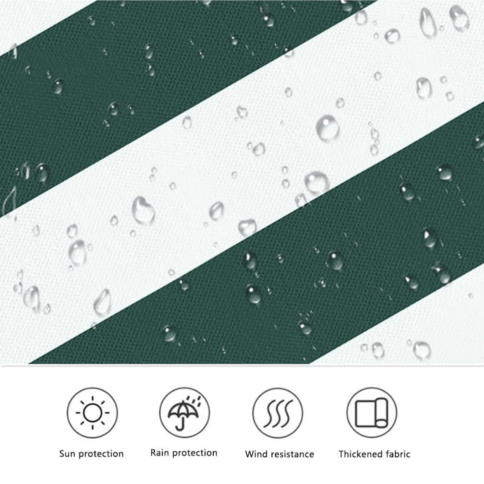 auvent Auvent extérieur rétractable de Protection UV, Tissu de Remplacement, Couverture supérieure en Polyester avec Cadre