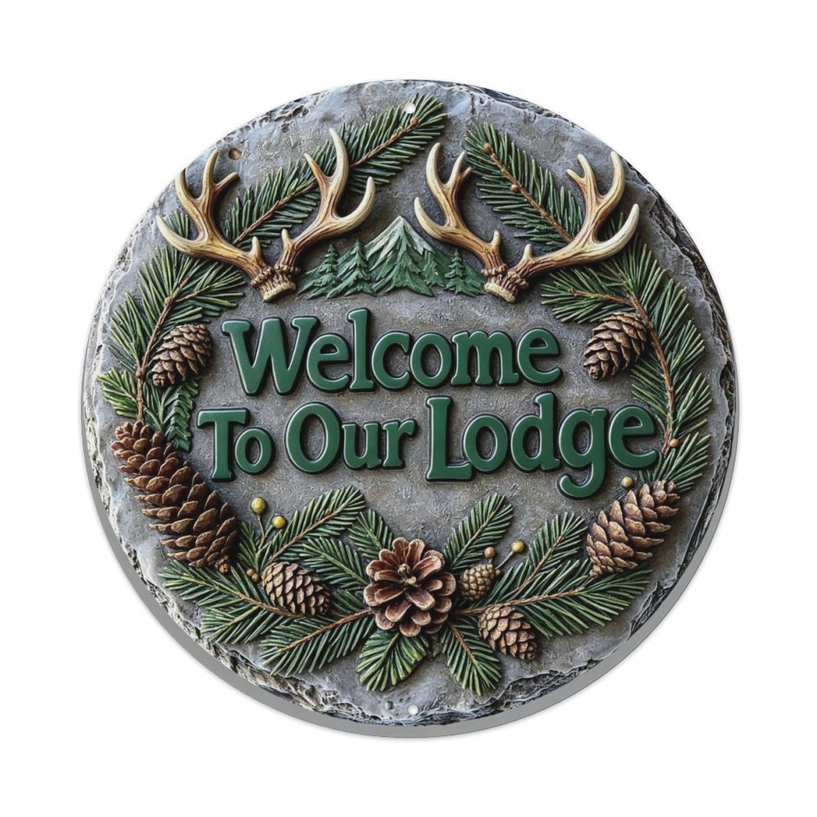 Welcome To Our Lodge - Metal Tin Sign Plaque