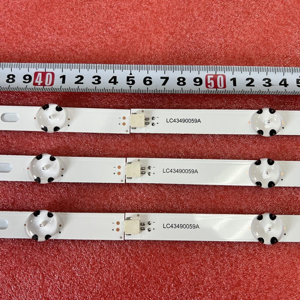 LOCLPCKGYA LED Backlight Strip For TV 43UJ635V 43UJ675V 43UK6300PLB 43UJ651V 43UJ634V 43UJ630V 43UJ561V 43UJ655V LC43490059A LC43490058A(3 PCS For 1 TV)