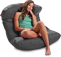 Vista 400 de Posh Creations Puf estructurado cómodo para jugar, leer y ver la televisión, Malibu Lounge, tela de lona para colorear, criaturas