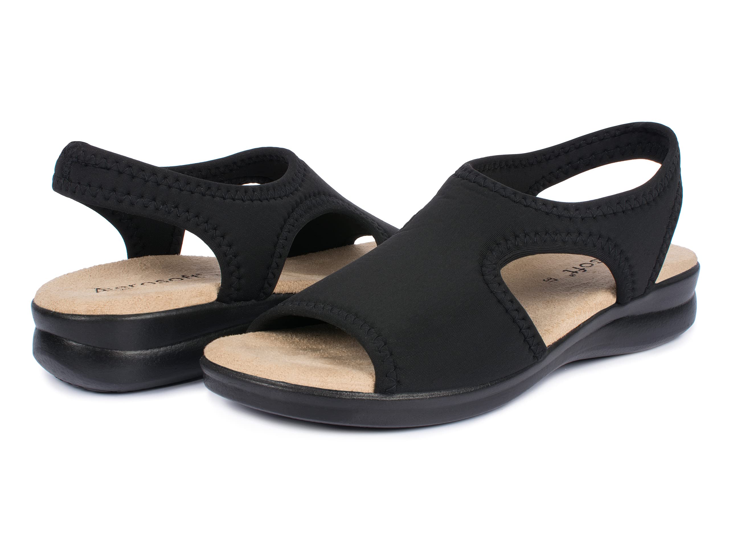 Aerosoft Sandales stretch 05 pour femme, extra légères et élastiques