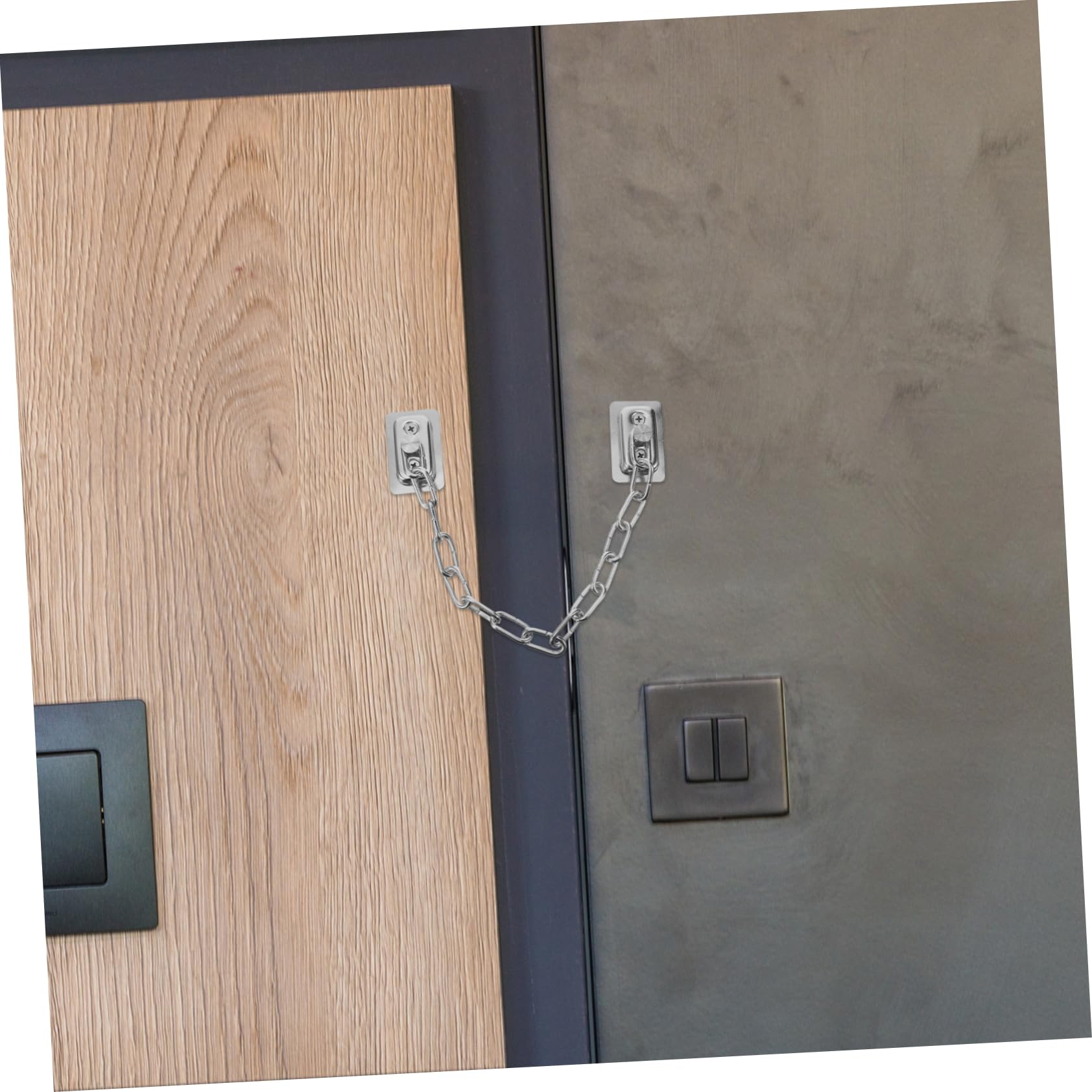 Lurrose 5 Pezzi serratura della finestra catena acciaio inox serratura a catena di sicurezza della porta serrature a catena inossidabili serrature a catena per porte Acciaio inossidabile