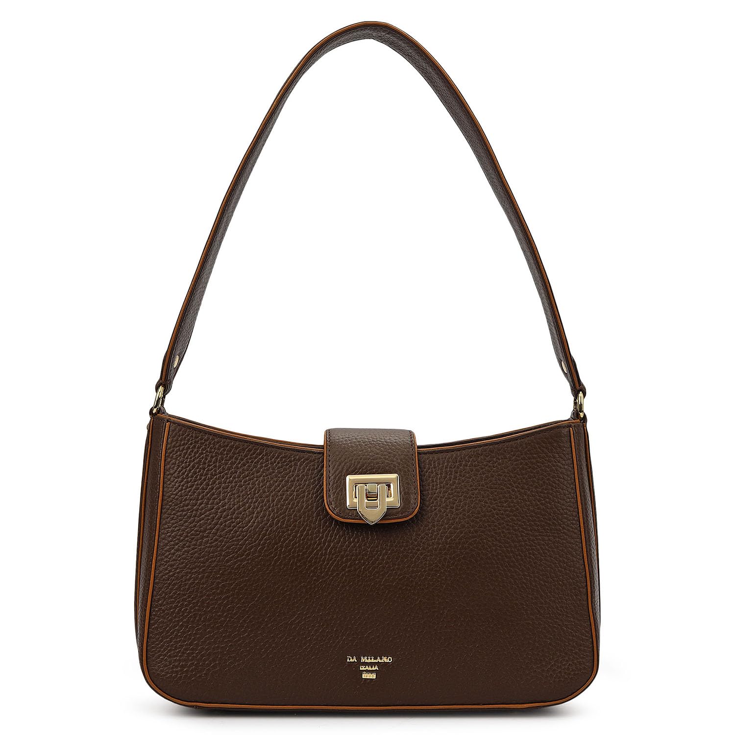 da milano Leather Baguette for Women - Brown (00426A-OL)-picture-47