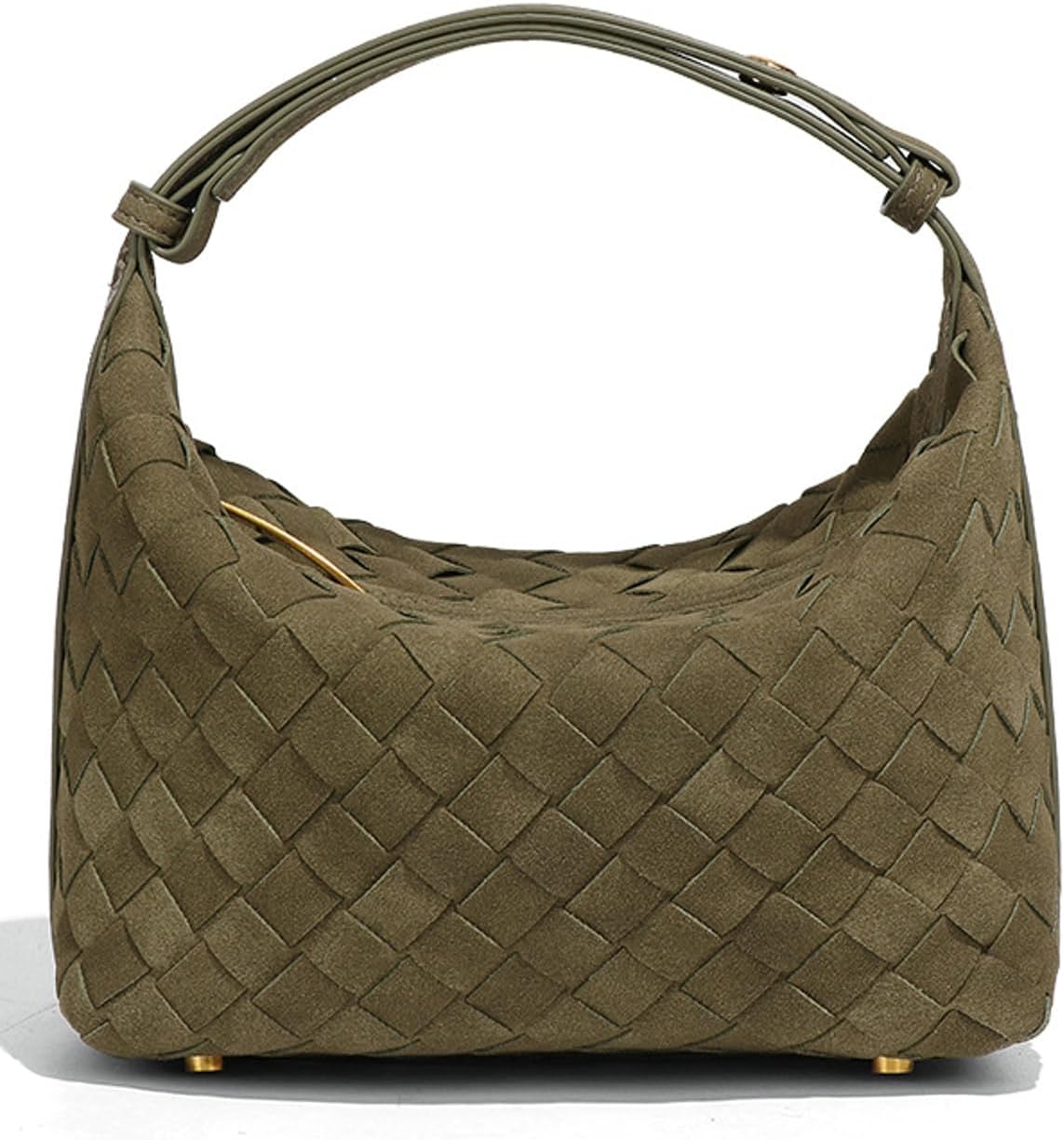 Slouchy Suede Woven Hobo Bags Women Cute Underarm Shoulder Bag Crescent Crossbody Purses Travel Satchels Tote Handbag 2025