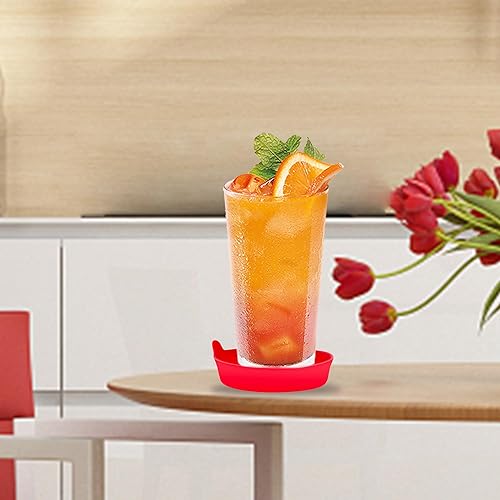 Miniatura 6 de Toiyason Posavasos universal para automóvil, soporte antideslizante para interiores de automóviles, engranaje rojo puro, paquete de 2