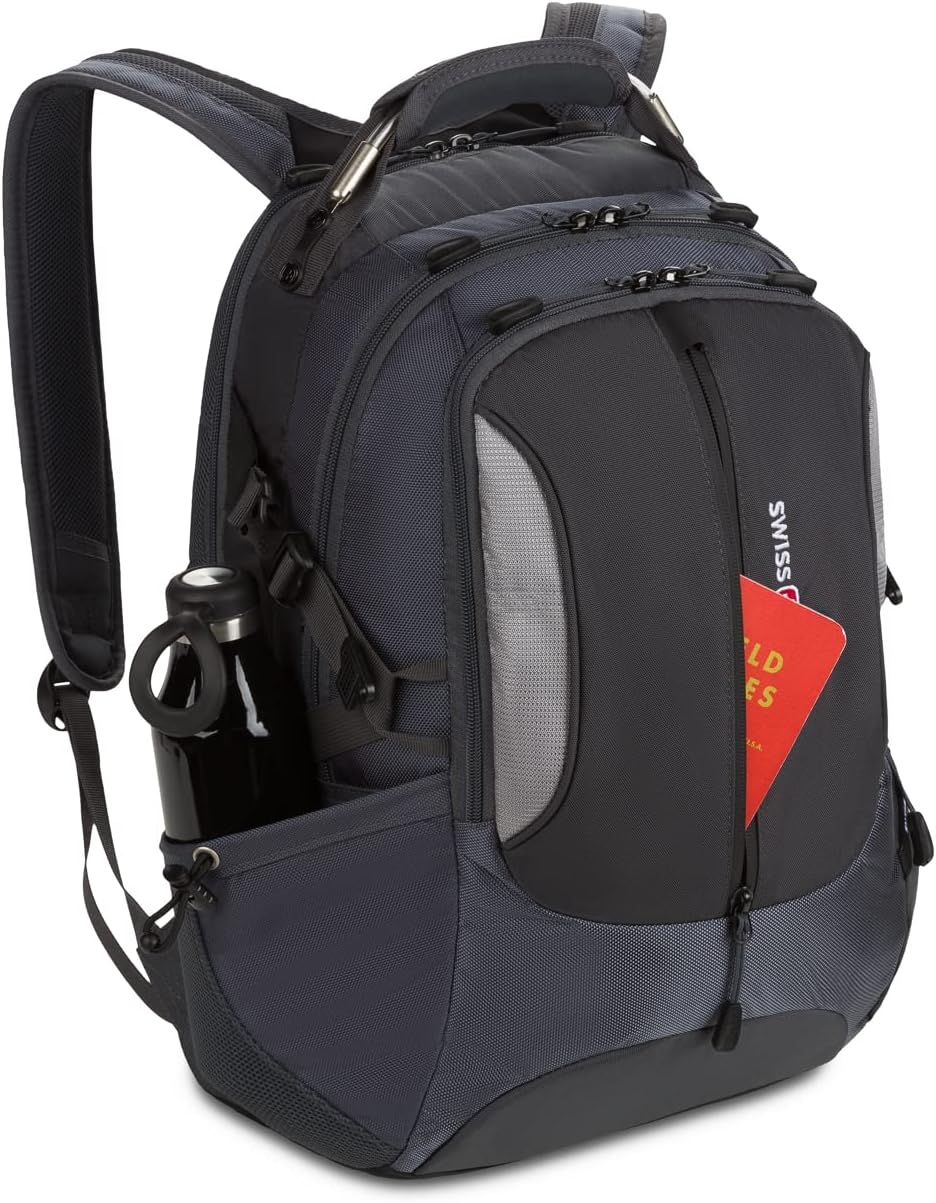 Wenger SA1537 Grey Computer Backpack Fits Most 15 Inch Laptops and
