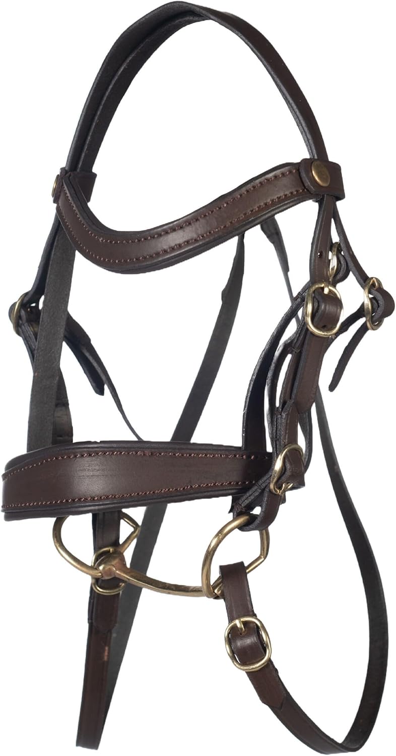HKM Hobby Horsing Basic Trensenzaum für Hob Horse mit Zügeln, Stirnband und Gebiss, Braun