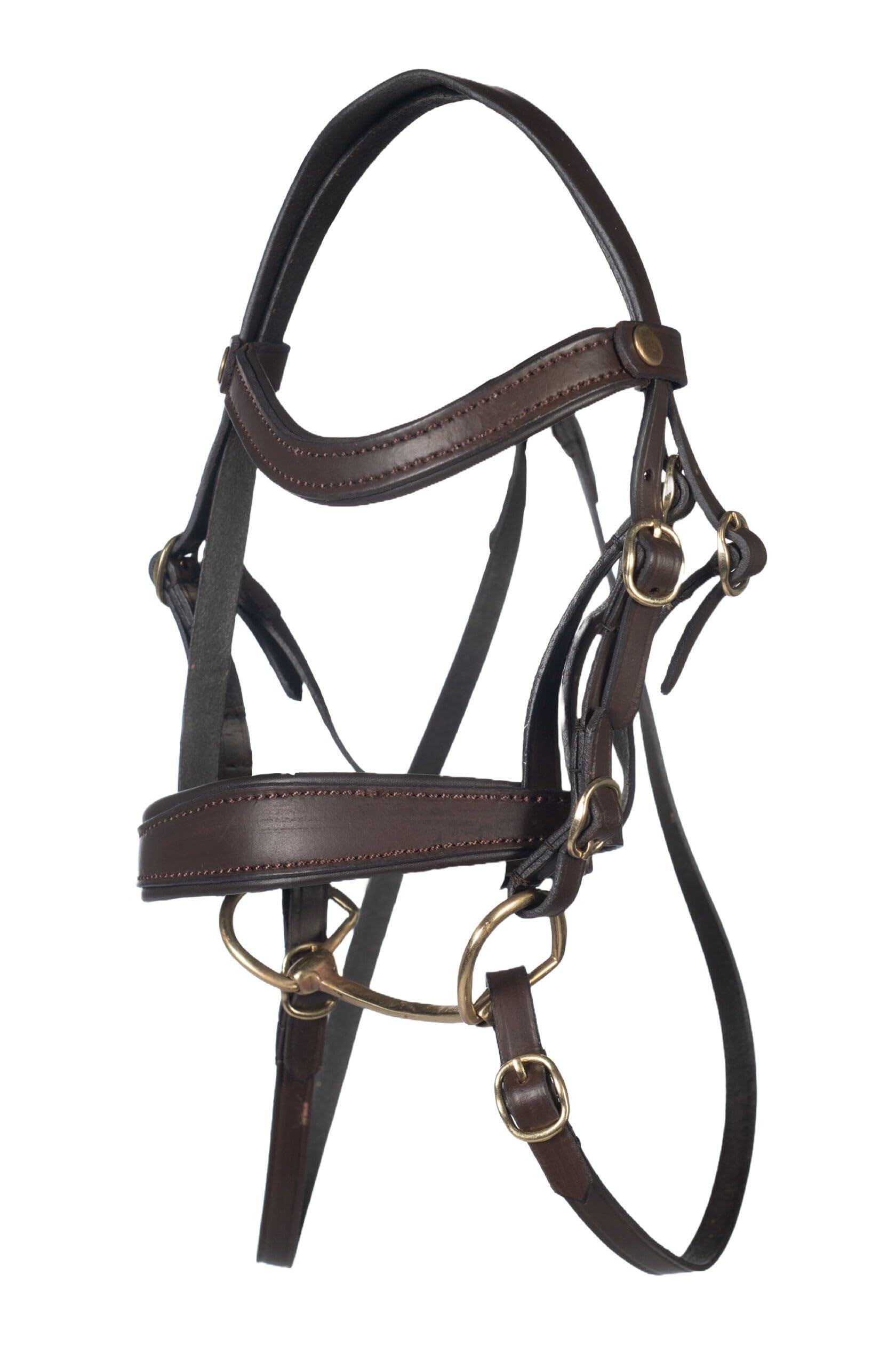 HKM Hobby Horsing Trense Basic – para caballos – Incluye riendas, correa para la cabeza y dentadura – marrón