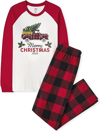 The Children's Place Kids 2 Piece Christmas Pajamas, Fleece