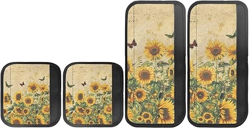 Miniatura 42 de Juego de 4 fundas protectoras de repuesto para manija de puerta de refrigerador con temática de té de la tarde para microondas, horno, refrigerador