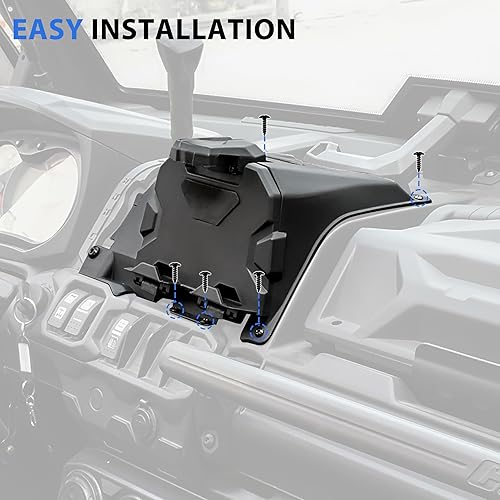 Miniatura 7 de Soporte para dispositivo electrónico con caja de almacenamiento para Can Am Defender, teléfono, iPad, tableta, GPS, bandeja organizadora para Can-Am