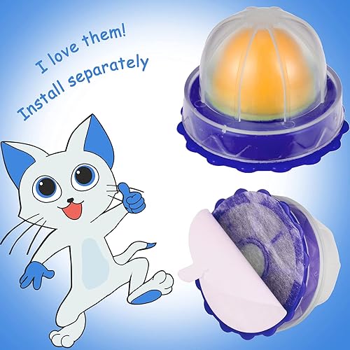 Miniatura 6 de 12 piezas de aperitivos para gatos, bola de azúcar, bola de azúcar comestible con hierba gatera para gatos, bolas de juguete para lamer gatitos,