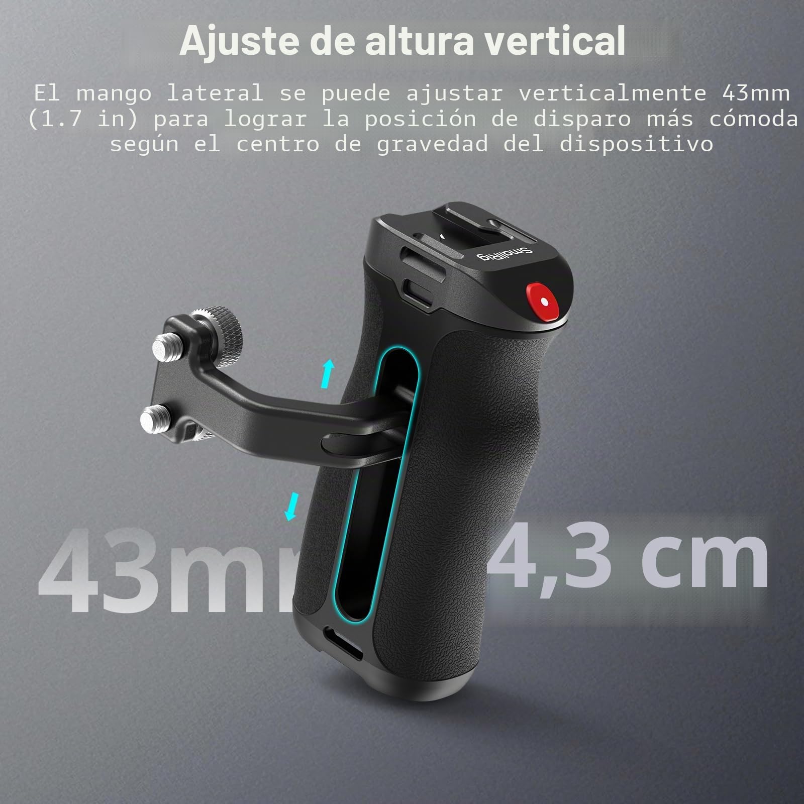 SMALLRIG Mango lateral roscado con disparador remoto Start/Stop Record, 3 cables de control, apto para Sony A7 III/FX3/A6600, Canon R5II/R5C, para FUJIFILM X-H2S/X-T5, para