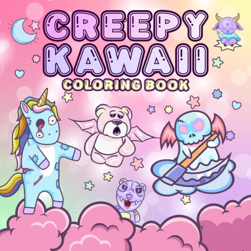 Buy Creepy Kawaii Coloring Book Pastel Goth and Spooky Cartoon
