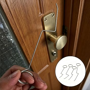 Pack of 4 Door Latch Opening Needles Door Latch Wire Door Opening Tool Universal Lock Opener Made of Spring Steel Reusable for Professional Locksmiths and Emergencies for Opening Door Openers