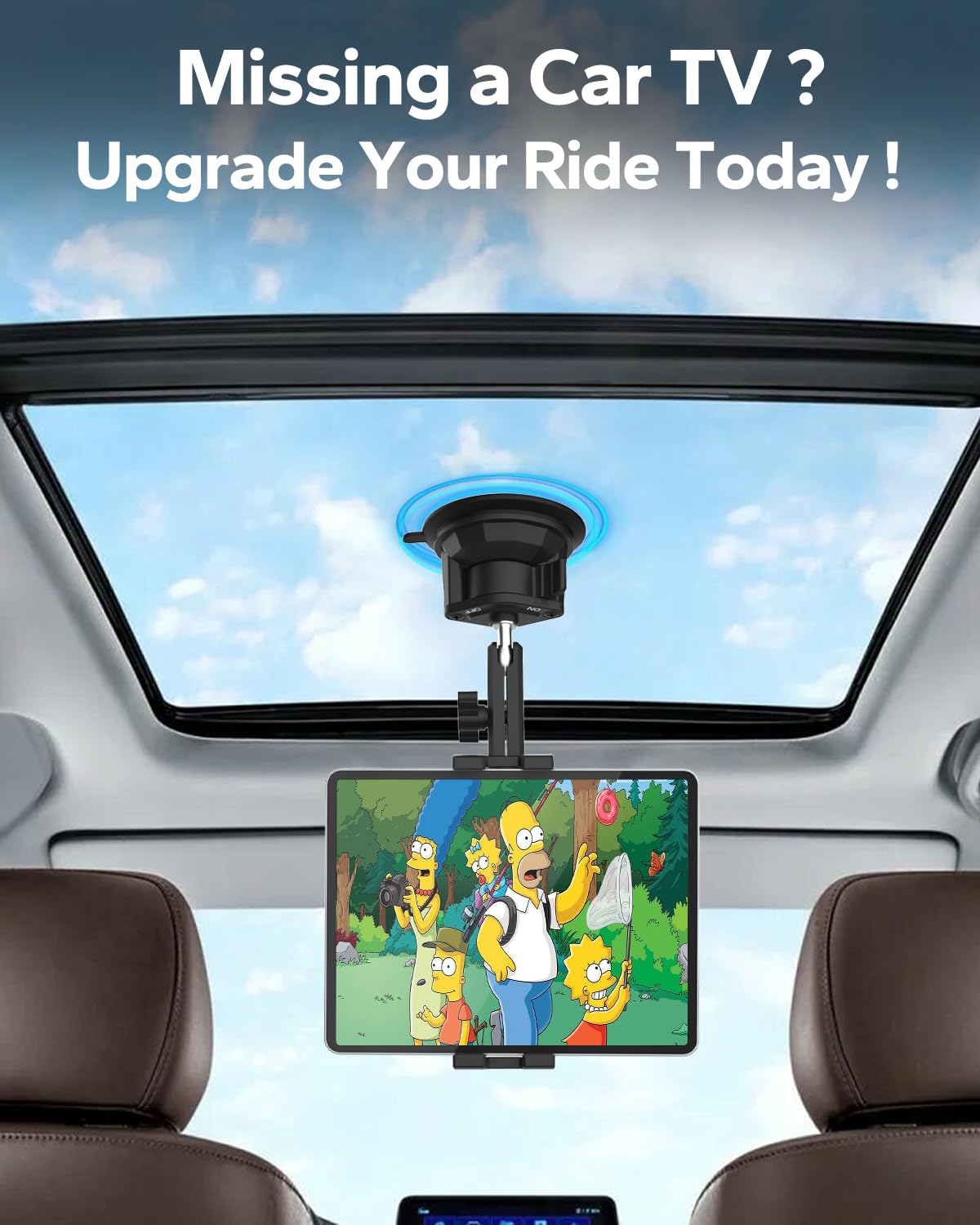 GDZN Support de tablette pour voiture, camion, pare-brise, ventouse extrême
