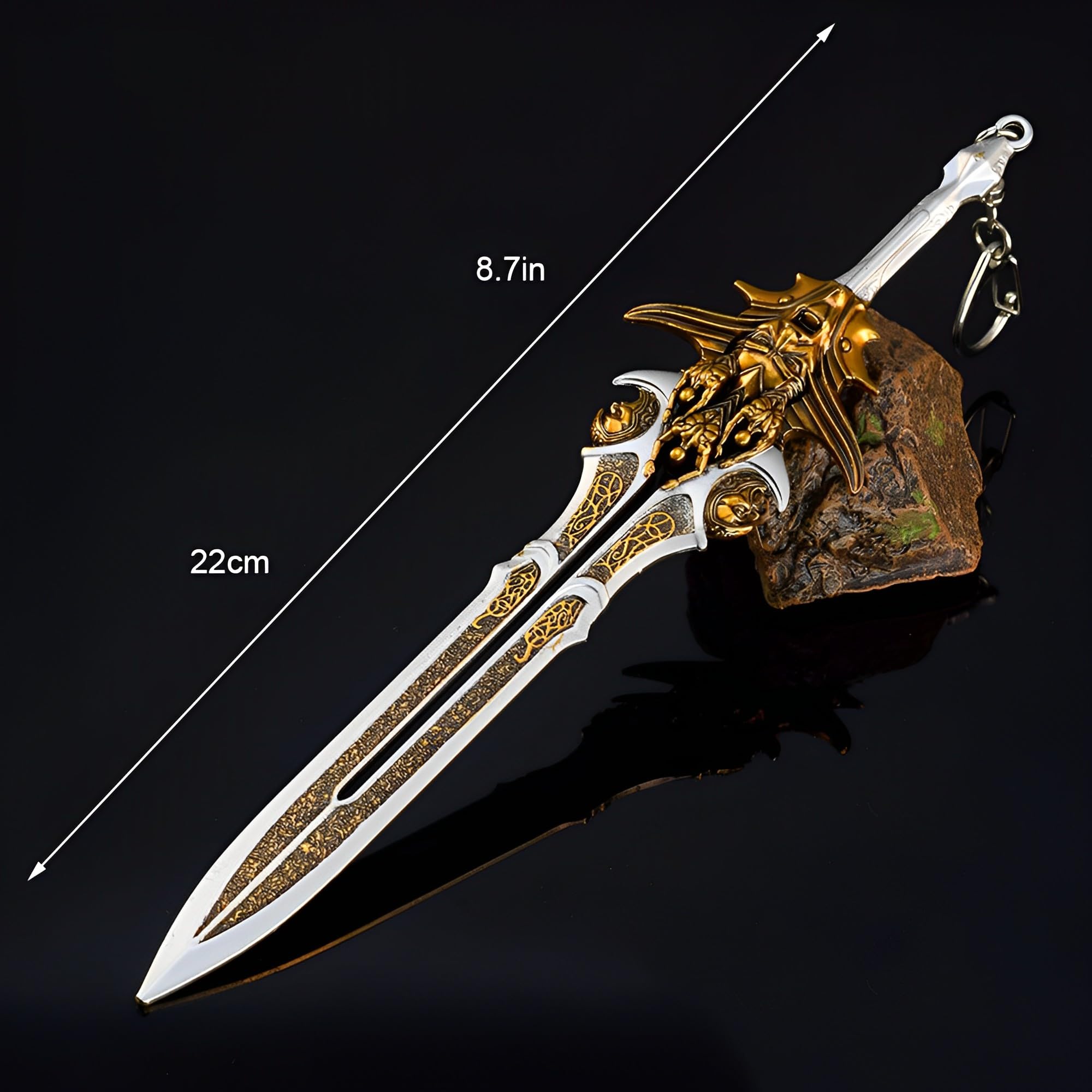 ARAZI GOW Dark Gold Sword of Zeus Model,8.7In/22Cm,All Metal