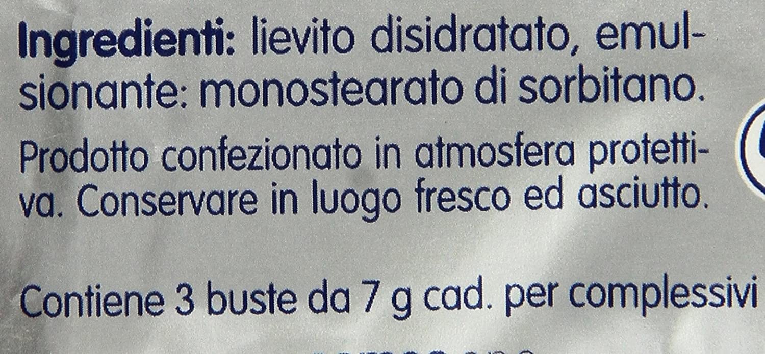 Paneangeli Lievito di Birra MastroFornaio levadura para cerveza dulce y salada, 6 bolsas de 7 g (42 g) levadura deshidratada 100% producto italiano