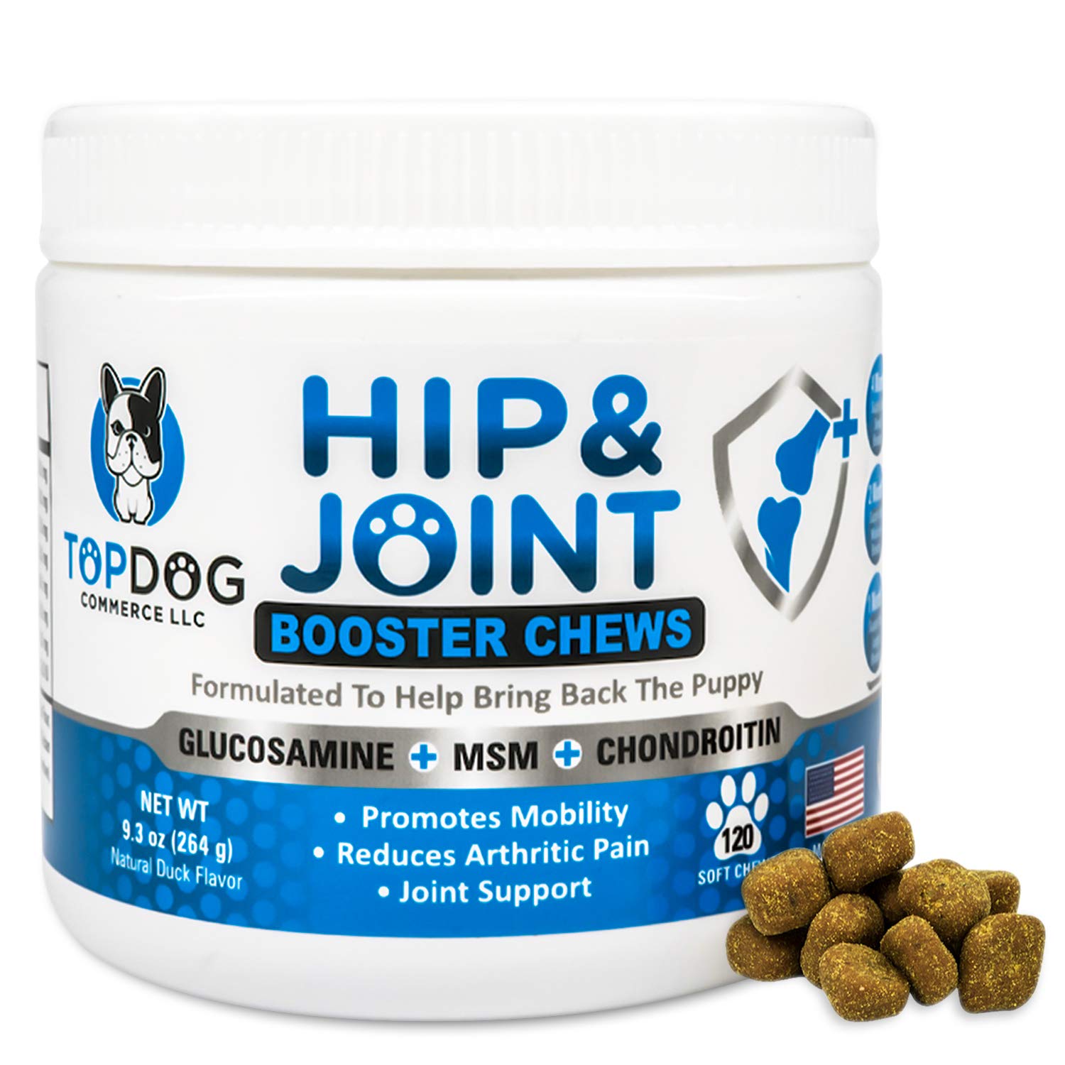 Buy Glucosamine Chondroitin Soft Chewables for Dogs Turmeric, Pain and